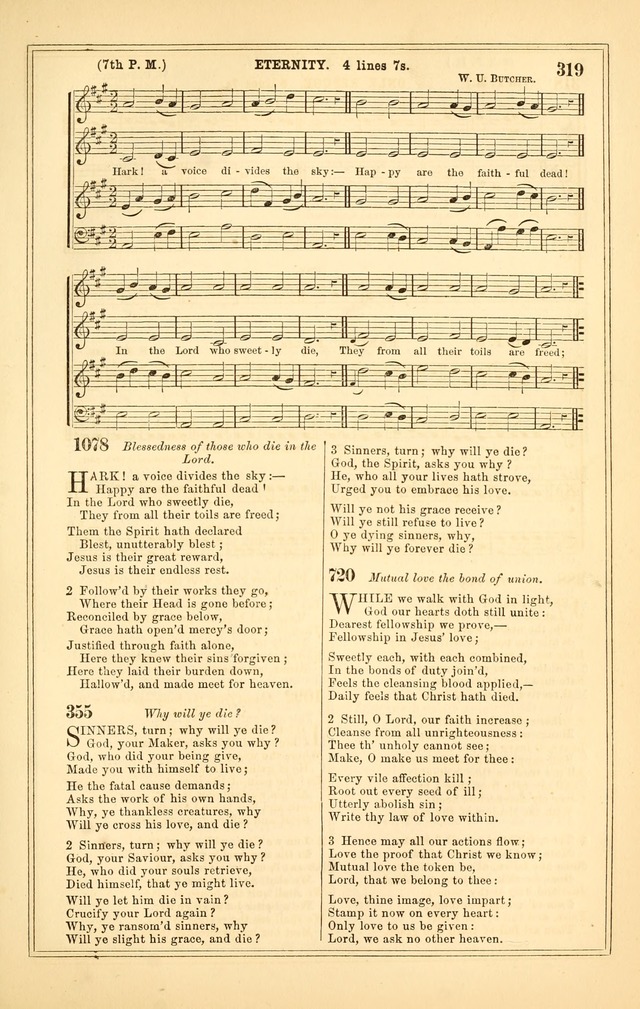 The Heart and Voice: or, Songs of Praise for the Sanctuary: hymn and tune book, designed for congregational singing in the Methodist Episcopal Church, and for congregations generally page 319