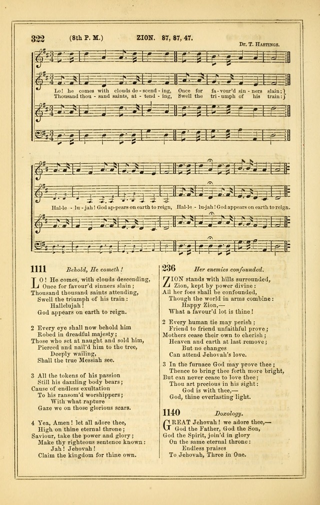 The Heart and Voice: or, Songs of Praise for the Sanctuary: hymn and tune book, designed for congregational singing in the Methodist Episcopal Church, and for congregations generally page 322