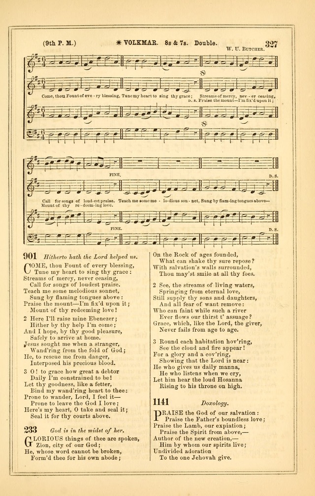 The Heart and Voice: or, Songs of Praise for the Sanctuary: hymn and tune book, designed for congregational singing in the Methodist Episcopal Church, and for congregations generally page 327