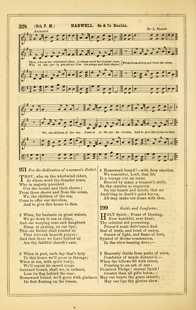 The Heart and Voice: or, Songs of Praise for the Sanctuary: hymn and tune book, designed for congregational singing in the Methodist Episcopal Church, and for congregations generally page 328
