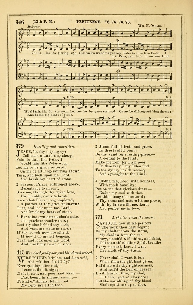 The Heart and Voice: or, Songs of Praise for the Sanctuary: hymn and tune book, designed for congregational singing in the Methodist Episcopal Church, and for congregations generally page 346