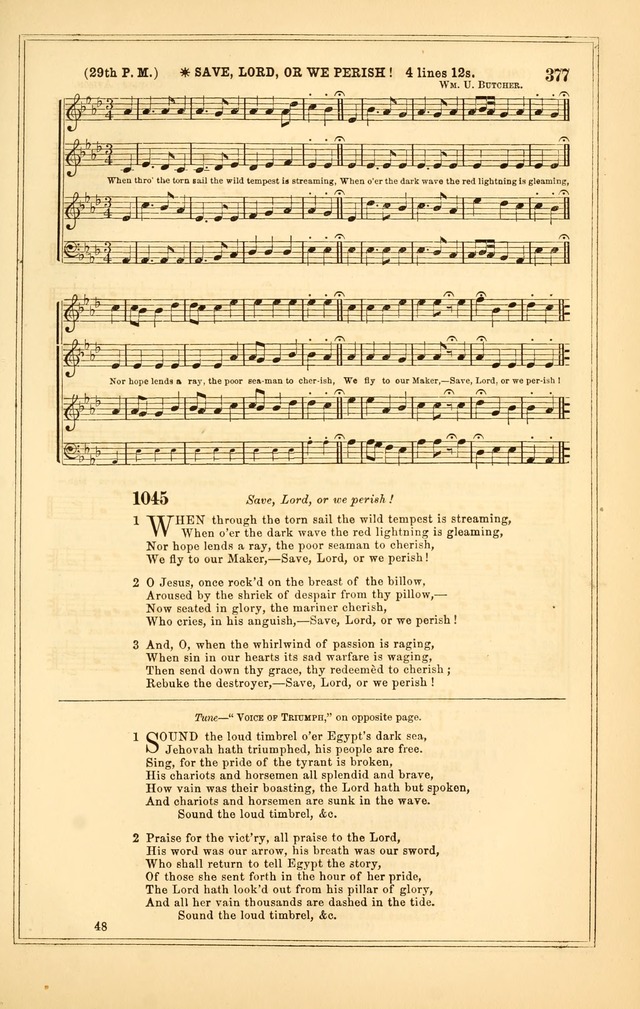 The Heart and Voice: or, Songs of Praise for the Sanctuary: hymn and tune book, designed for congregational singing in the Methodist Episcopal Church, and for congregations generally page 377
