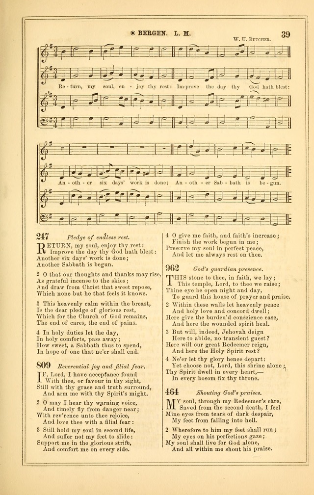 The Heart and Voice: or, Songs of Praise for the Sanctuary: hymn and tune book, designed for congregational singing in the Methodist Episcopal Church, and for congregations generally page 39