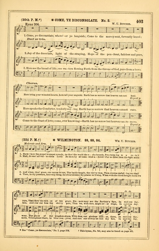 The Heart and Voice: or, Songs of Praise for the Sanctuary: hymn and tune book, designed for congregational singing in the Methodist Episcopal Church, and for congregations generally page 403