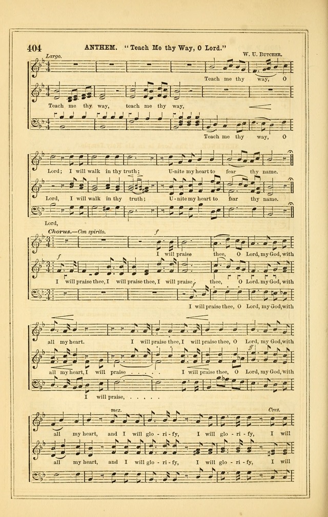 The Heart and Voice: or, Songs of Praise for the Sanctuary: hymn and tune book, designed for congregational singing in the Methodist Episcopal Church, and for congregations generally page 404
