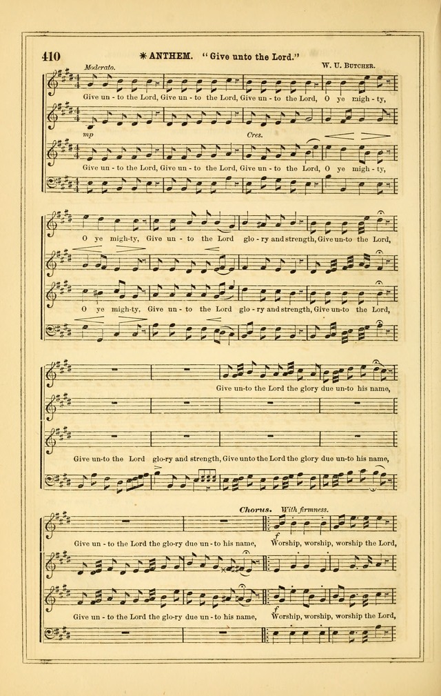 The Heart and Voice: or, Songs of Praise for the Sanctuary: hymn and tune book, designed for congregational singing in the Methodist Episcopal Church, and for congregations generally page 410