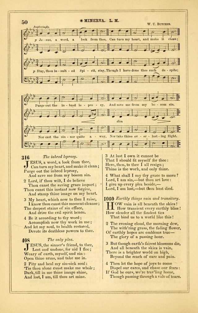 The Heart and Voice: or, Songs of Praise for the Sanctuary: hymn and tune book, designed for congregational singing in the Methodist Episcopal Church, and for congregations generally page 50