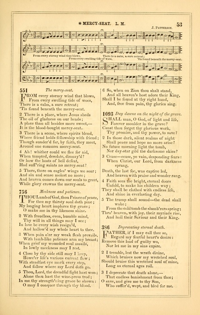 The Heart and Voice: or, Songs of Praise for the Sanctuary: hymn and tune book, designed for congregational singing in the Methodist Episcopal Church, and for congregations generally page 53
