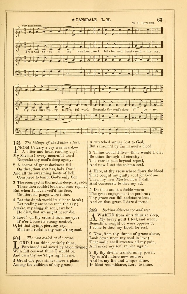 The Heart and Voice: or, Songs of Praise for the Sanctuary: hymn and tune book, designed for congregational singing in the Methodist Episcopal Church, and for congregations generally page 63