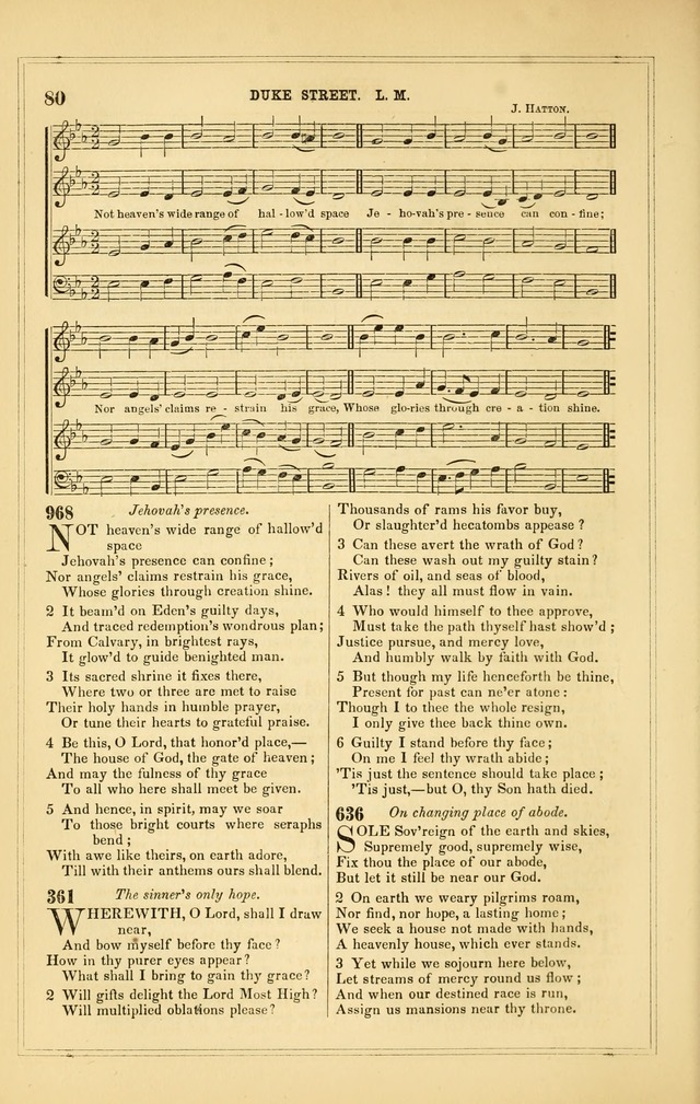 The Heart and Voice: or, Songs of Praise for the Sanctuary: hymn and tune book, designed for congregational singing in the Methodist Episcopal Church, and for congregations generally page 80