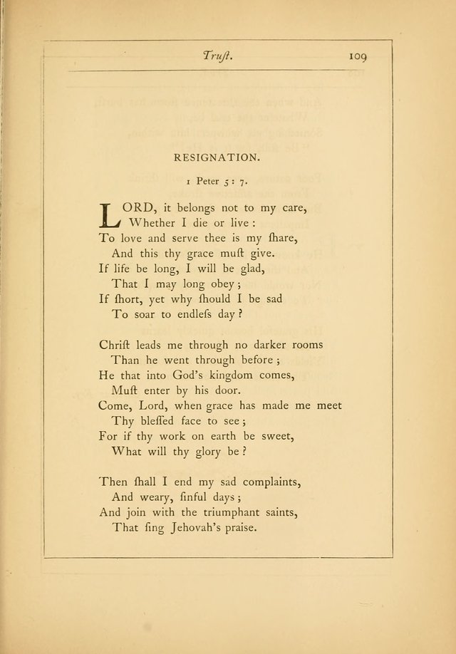 Hymns of the Ages: being selections from Wither, Cranshaw, Southwell, Habington, and other sources (2nd series) page 109