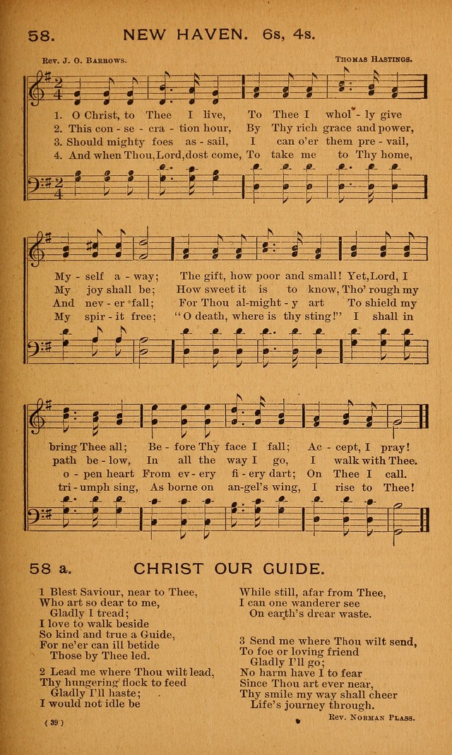 Y.P.S.C.E. Hymns of Christian Endeavor page 39