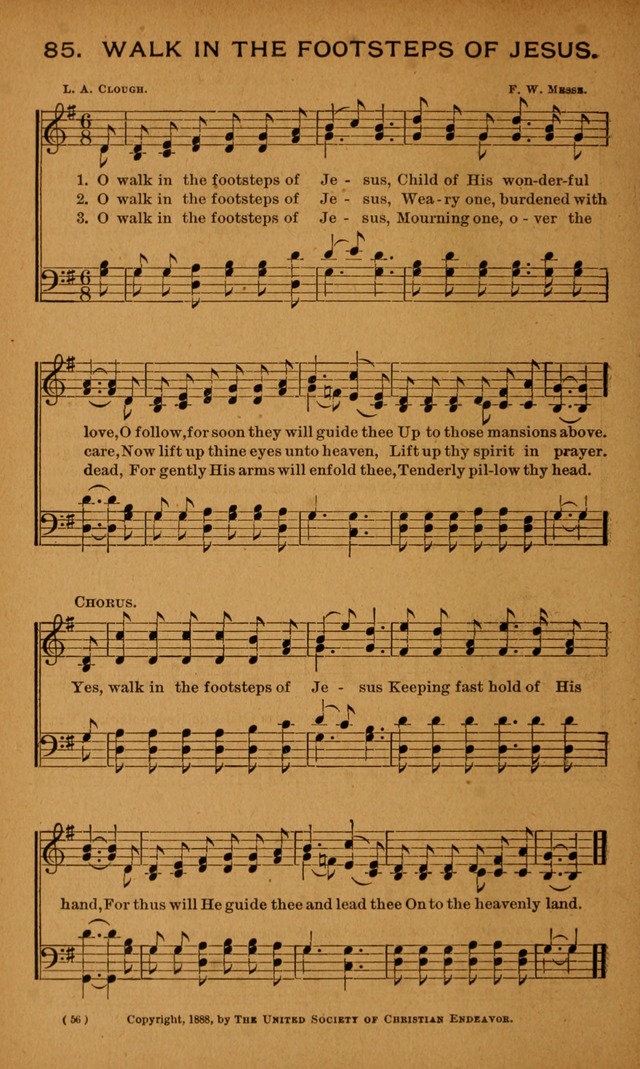 Y.P.S.C.E. Hymns of Christian Endeavor page 56