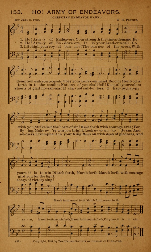 Y.P.S.C.E. Hymns of Christian Endeavor page 92