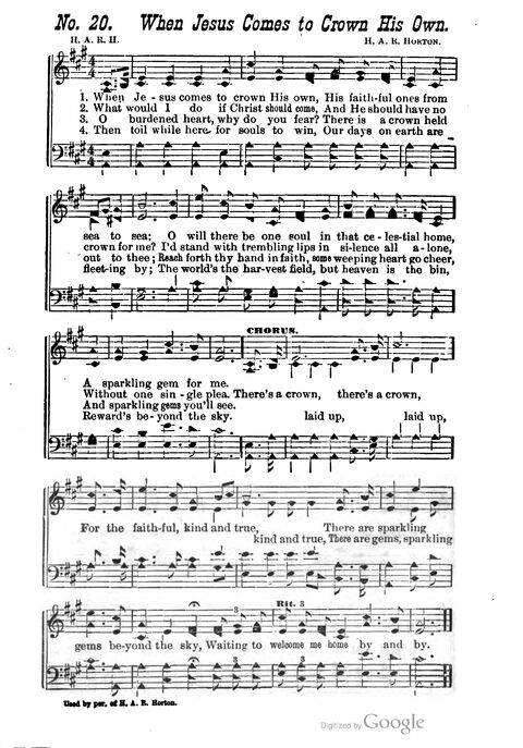 The Harp of Glory: The Best Old Hymns, the Best New Hymns, the cream of song for all religious work and workship (With supplement) page 20