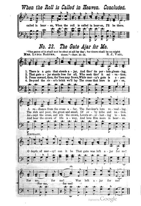 The Harp of Glory: The Best Old Hymns, the Best New Hymns, the cream of song for all religious work and workship (With supplement) page 23
