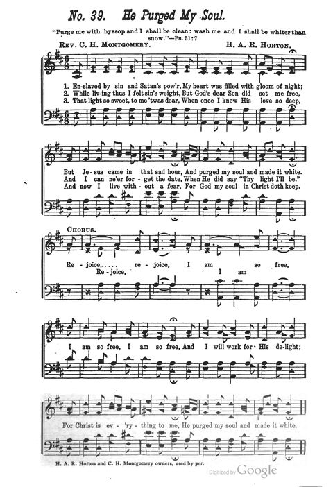 The Harp of Glory: The Best Old Hymns, the Best New Hymns, the cream of song for all religious work and workship (With supplement) page 39