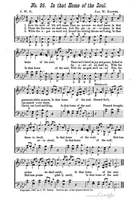 The Harp of Glory: The Best Old Hymns, the Best New Hymns, the cream of song for all religious work and workship (With supplement) page 96