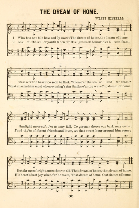 Hours of Singing: a collection of new music for juvenile classes, public schools, seminaries and the home circle page 66