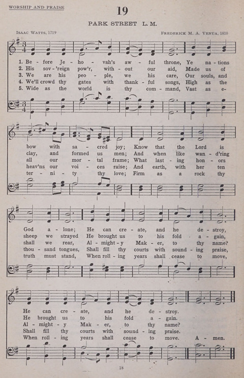 Hymns of the United Church page 18