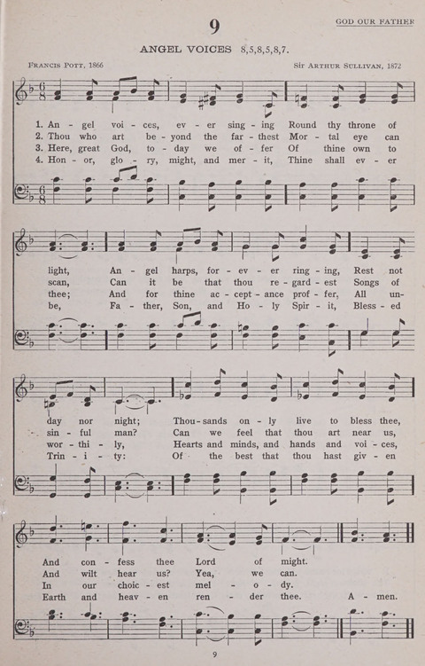 Hymns of the United Church page 9