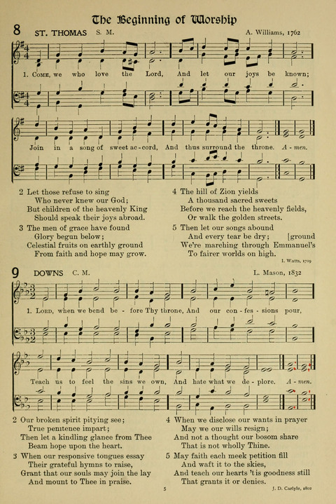 Hymns of Worship and Service: (12th ed.) page 5