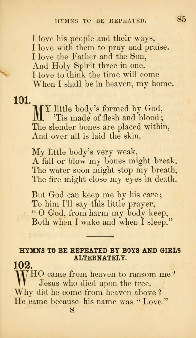The Infant-School Hymn-Book page 85