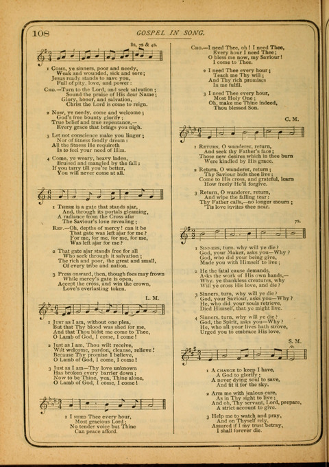 International Song Service: with gems rom fifty authors page 108