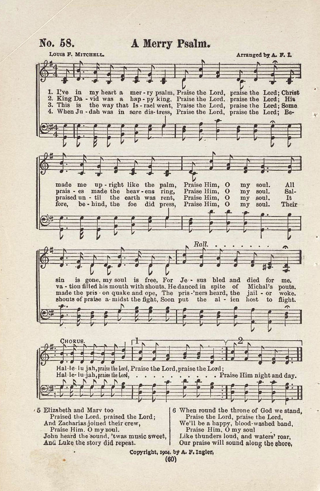 The Joy Bells of Canaan or Burning Bush Songs No. 2 page 58