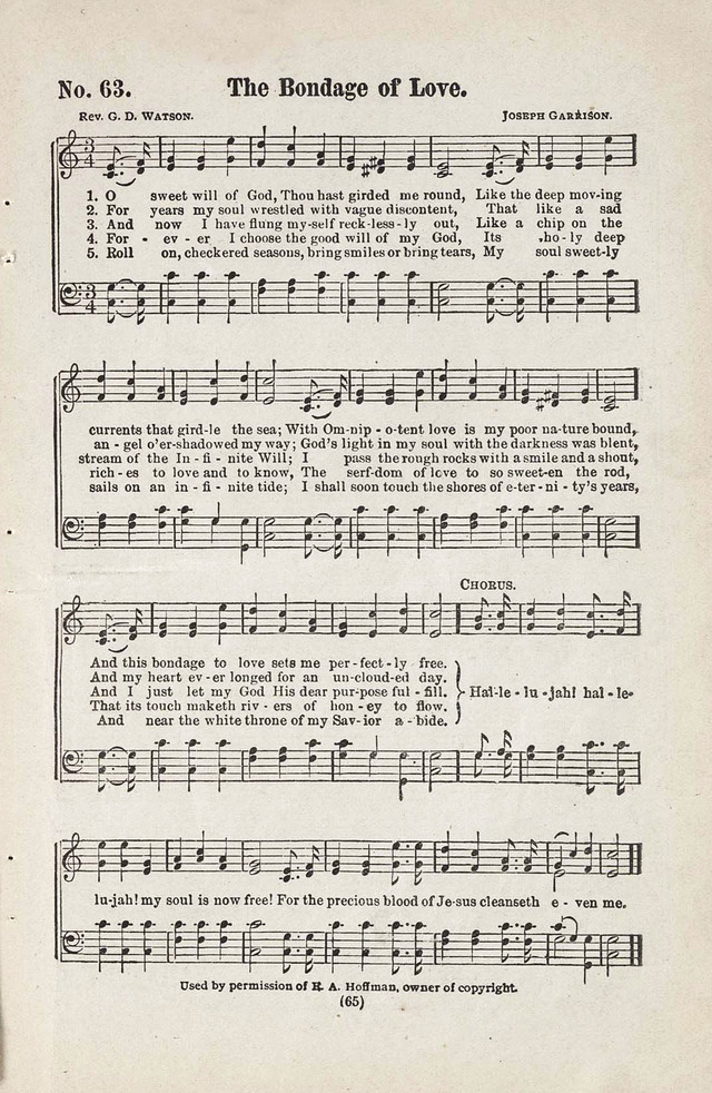 The Joy Bells of Canaan or Burning Bush Songs No. 2 page 63