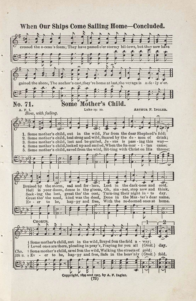 The Joy Bells of Canaan or Burning Bush Songs No. 2 page 71
