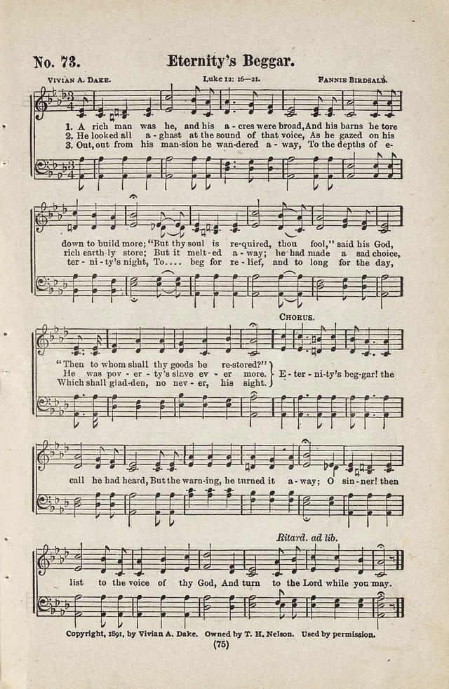 The Joy Bells of Canaan or Burning Bush Songs No. 2 page 73