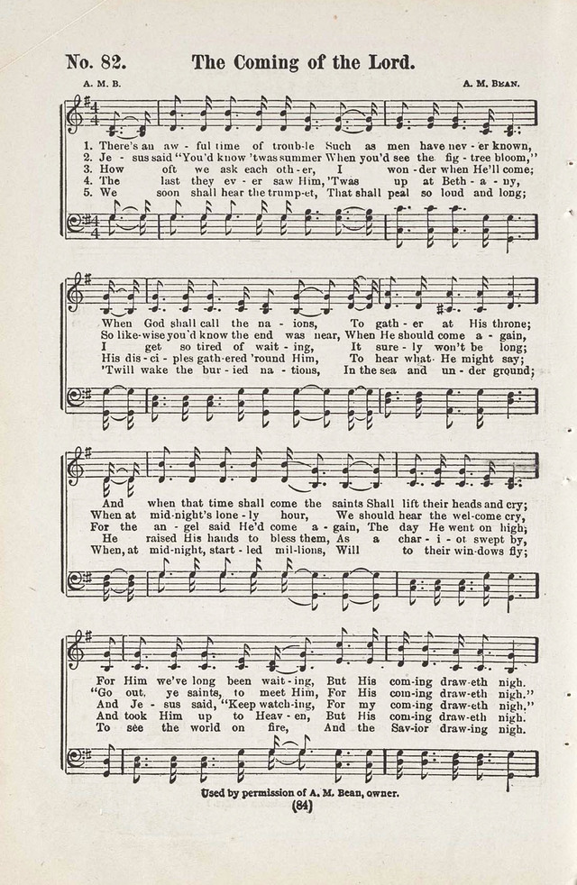 The Joy Bells of Canaan or Burning Bush Songs No. 2 page 82
