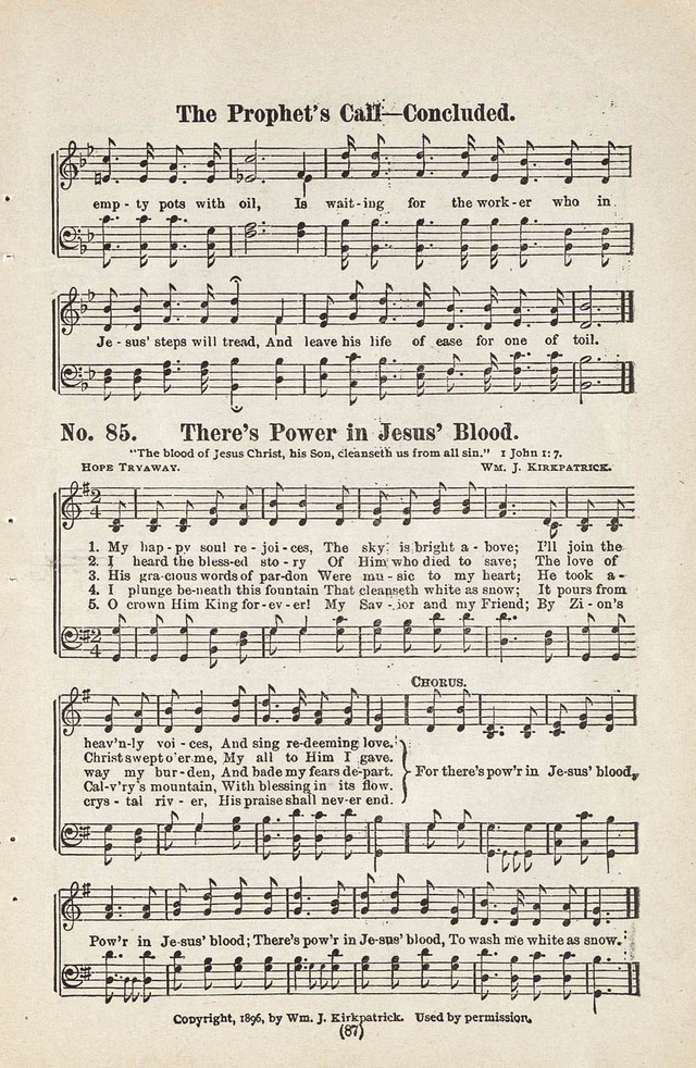 The Joy Bells of Canaan or Burning Bush Songs No. 2 page 85