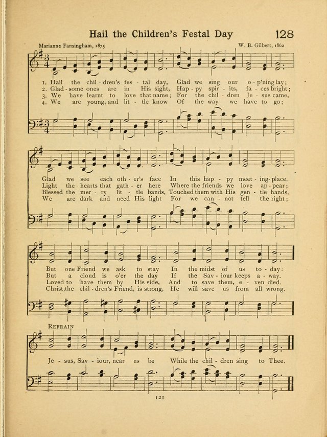Junior Carols: a collection of sacred songs for Junior Societies, Sunday Schools, the Home Circle page 121