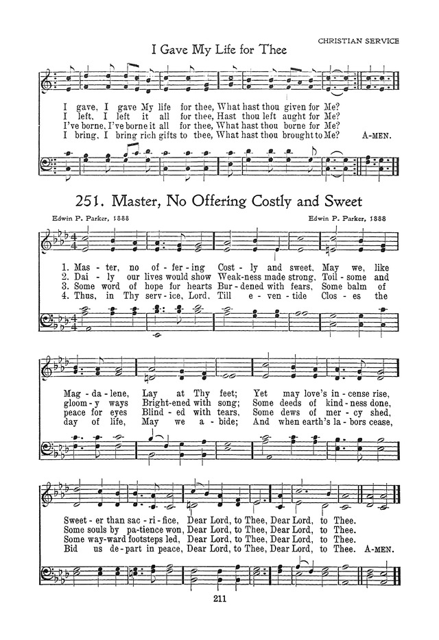 The Junior Hymnal, Containing Sunday School and Luther League Liturgy and Hymns for the Sunday School page 211