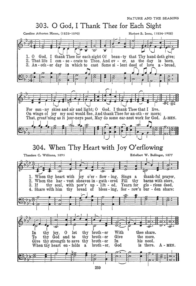 The Junior Hymnal, Containing Sunday School and Luther League Liturgy and Hymns for the Sunday School page 259