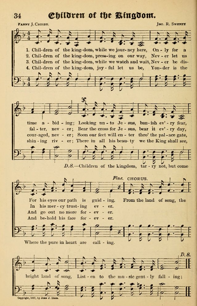 Junior Songs: a collection of sacred hymns and songs; for use in meetings of junior societies, Sunday Schools, etc. page 32