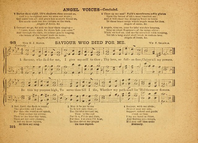 The Jewel: a selection of hymns and tunes for the Sabbath school, designed as a supplement to "The Gem" page 105
