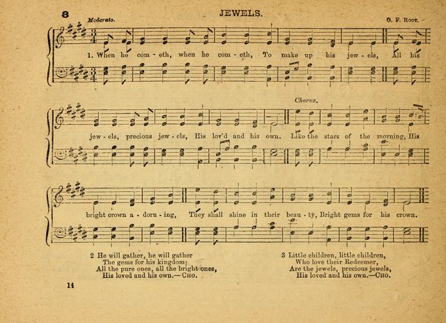 The Jewel: a selection of hymns and tunes for the Sabbath school, designed as a supplement to "The Gem" page 14