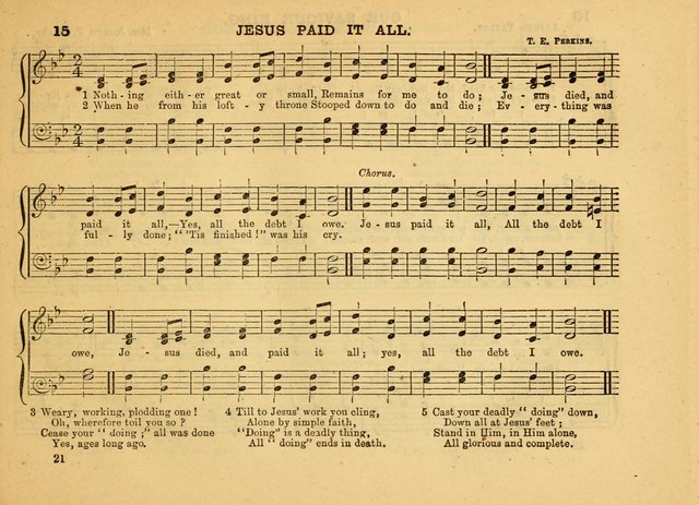 The Jewel: a selection of hymns and tunes for the Sabbath school, designed as a supplement to "The Gem" page 21