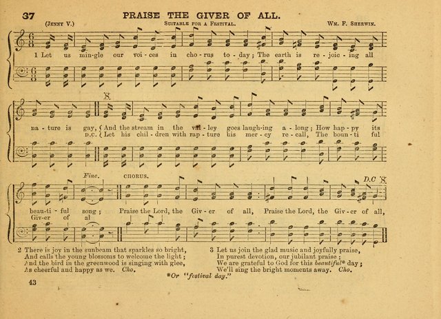 The Jewel: a selection of hymns and tunes for the Sabbath school, designed as a supplement to "The Gem" page 43
