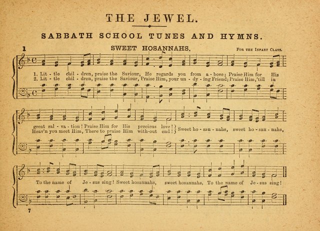 The Jewel: a selection of hymns and tunes for the Sabbath school, designed as a supplement to "The Gem" page 7
