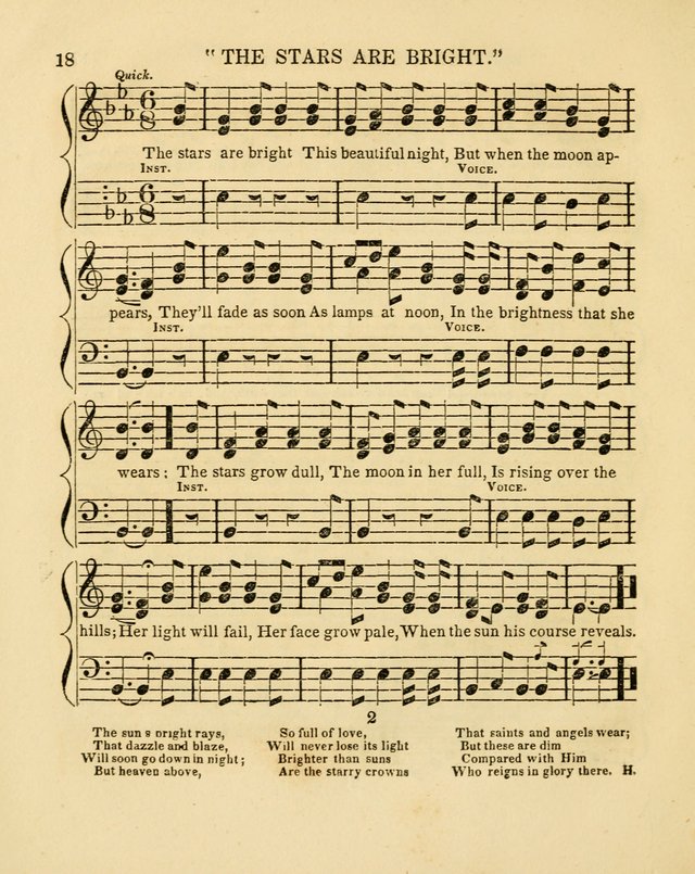 Juvenile Songs: religious, moral and sentimental, with brief exercises, adapted to the purposes of primary instruction page 18