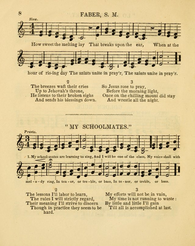 Juvenile Songs: religious, moral and sentimental, with brief exercises, adapted to the purposes of primary instruction page 8