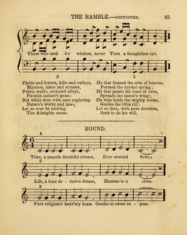 Juvenile Songs: religious, moral and sentimental, with brief exercises, adapted to the purposes of primary instruction page 85