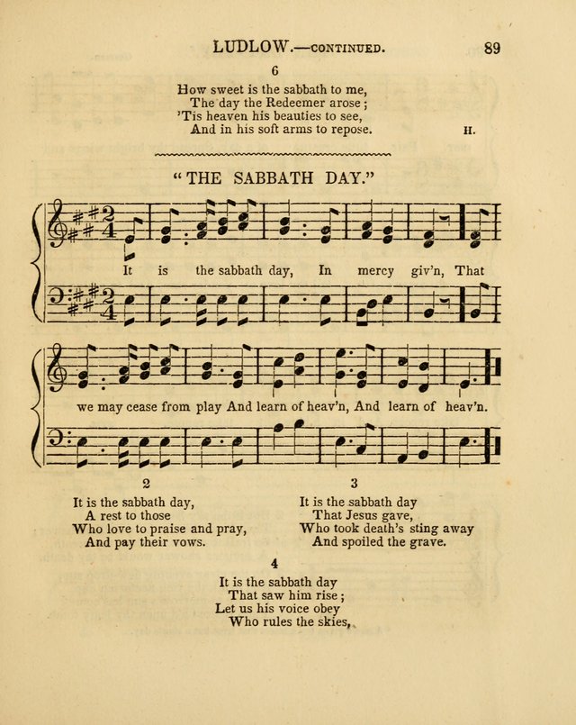 Juvenile Songs: religious, moral and sentimental, with brief exercises, adapted to the purposes of primary instruction page 89