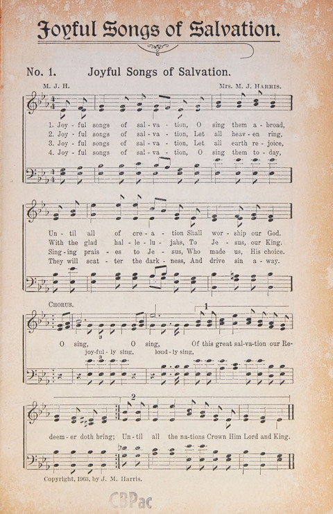Joyful Songs of Salvation page 1