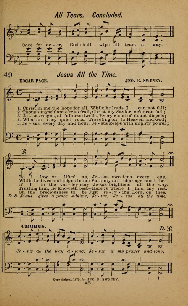 Joy to the World: or, sacred songs for gospel meetings page 43