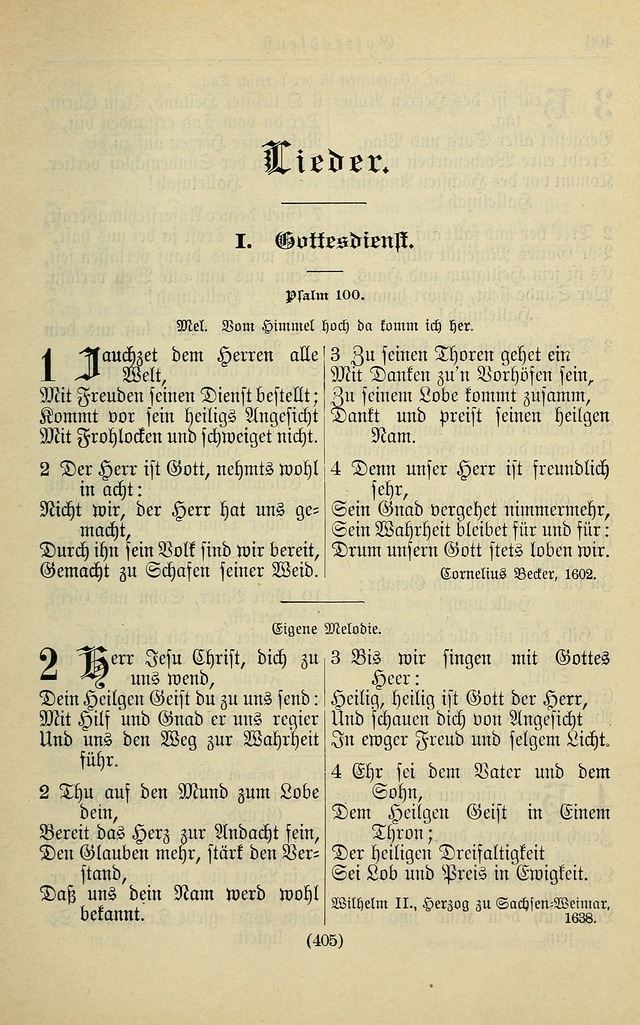 Kirchenbuch für Evangelisch-Lutherische Gemeinden page 405